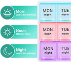 Large Weekly Pill Organizer 3 Times A Day,Travel Pill Cases ，Moisture-Proof 7 Day Pill Contaner,Medicine Pill Organizer, Portable for Pills Vitamin Fish Oil Supplements