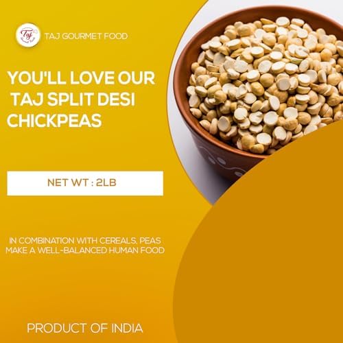 TAJ Premium Indian Chana Dal, Split Desi Chickpeas (4-Pounds (NEW))