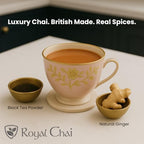Royal Chai | Ginger Chai Sweetened | 10 Count Single Box | All Natural, No Preservatives | Premium Instant Tea | Made in the UK