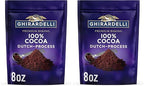 GHIRARDELLI Premium Baking Cocoa 100% Cocoa Dutch Process Unsweetened Cocoa Powder – Gourmet Baking Cocoa for Brownies, Cakes, Cookies & Smoothies, 8 oz Bag (Pack of 2)