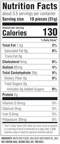 GOOD THINS Simply Salt Rice Snacks Gluten Free Crackers, Snack Crackers, 3.5 oz