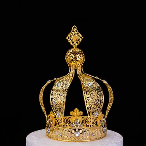 Crown Creative Metal Cake Topper Accessory For Baby Shower Birthday Wedding Princess Party Cake Decoration (Gold)