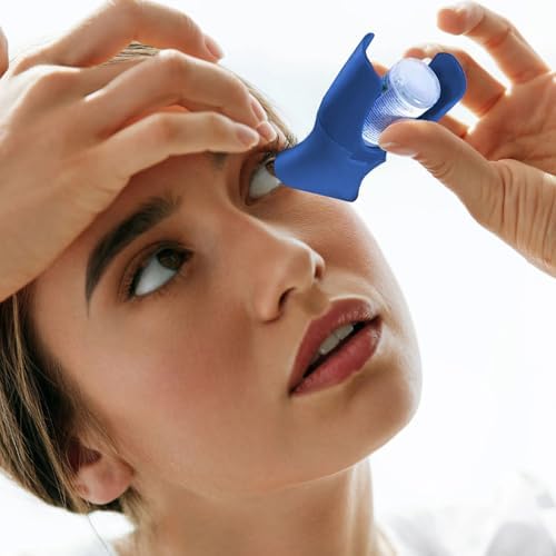 Reusable Eye Drop Applicator 8.9x5.4cm Portable Eyedrop Bottle Dispenser Eye Dropper Cup Eyedrop Bottle Guide Aid Dispenser Lightweight and Compact for Seniors Caregivers Family