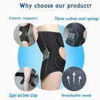 Joint Power Support Knee Brace with 4 Springs, Ergonomic Knee Stabilizer Pad, Inspired Lift Brace, Adjustable Knee Stabilizer Pads,Pain Relief (2 Pack)