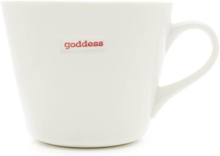 Keith Brymer Jones - Word Range - Standard Ceramic White Mug - Goddess - 350ml - Gift Boxed