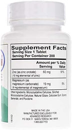 Zinc Orotate 60 mg 200 Tabs (Pack of 2)