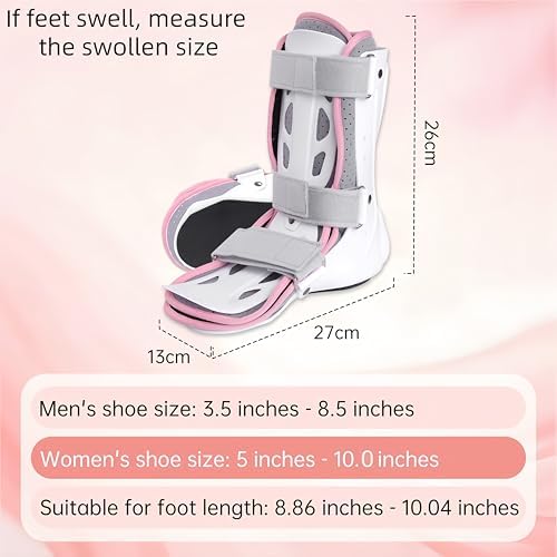 Medical Boots, Ankle Sprain Correction Boots, Ankle Sprain Braces, Adjustable Splints, Walking Boots,Detachable Linings(Short-Left)