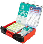 Be Smart Get Prepared OSHA/ANSI First Aid Kit - 10 Person, 100 Pieces - Designed for Home, Business, School, Industrial, and Restaurants - Compact & Portable