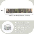 IndigoCase 12 Rolls Self Adhesive Bandage Wrap 1 Inch, CAMO-Mix Color Elastic Athletic Tape, Vet Wrap, Wrist Tape, Small Bandage for Kids, Fingertip, Dog, Pets
