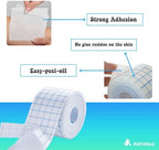 AWD Medical Dressing Retention Tape - Medical Non-Woven, Skin Friendly, Adhesive Wound Dressing Tape, Medical Tape for Wound Care Secures Primary Dressings with Easy Release Backing (2" x 10 yds)