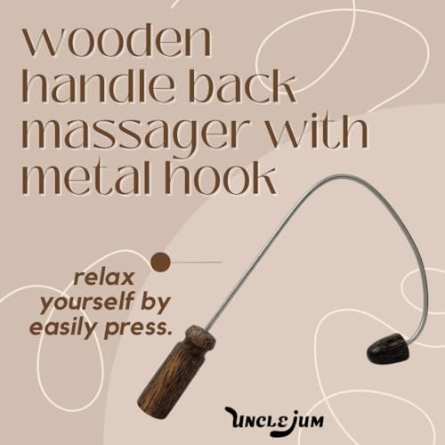 Traditional Thai Massage Wooden Stick Tool, Reflexology Hook, Shoulder Massager(Palm Wood)