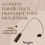 Traditional Thai Massage Wooden Stick Tool, Reflexology Hook, Shoulder Massager(Palm Wood)