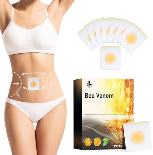 Bee Venom Patches for Belly Fat & Weight Management - 10 Patches per Pack | Natural Slimming Patch with Botanical Extracts | Easy to Use for Women & Men
