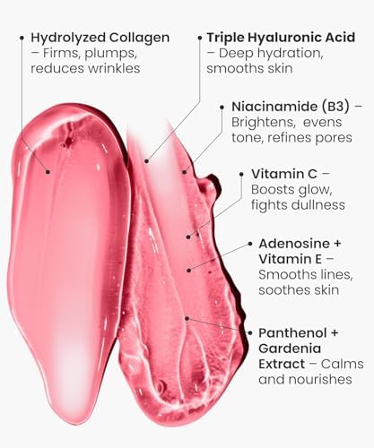 REVO Collagen Jelly – Korean Anti-Aging Plumping Formula with Hydrolyzed Collagen, Niacinamide, Hyaluronic Acid & Vitamin C – Skincare for Glass Glow Skin, Wrinkle Repair & Even Tone (1.76 Fl Oz)
