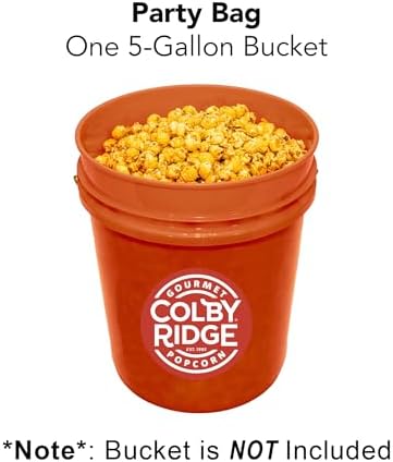 Colby Ridge Salted Caramel & Cheese Gourmet Craft Popped Gluten Free Popcorn Bulk Sized Large Gift Party Bags (Bulk 5 Gal. 80 Cups)