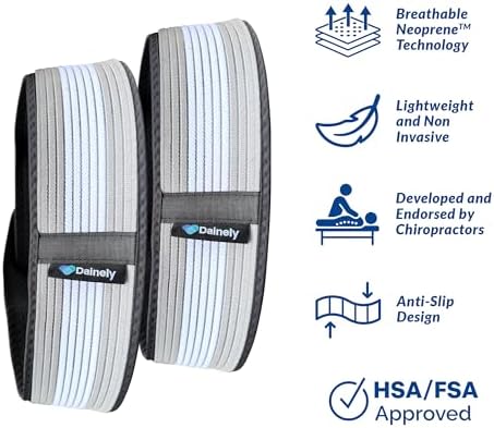 Dainely Sacroiliac Si Joint Support Belt - Sciatica Pain Relief Belt - Hip Stabilizer Belt for Men & Women - Pelvic support band for Lower Back (Large 42-55”)