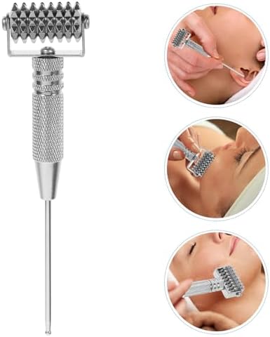 EXCEART Acupuncture Pen Ear Massage Tool Face Roller Adjustable Deep Tissue Massage Tool for Face Ear Self-Massage