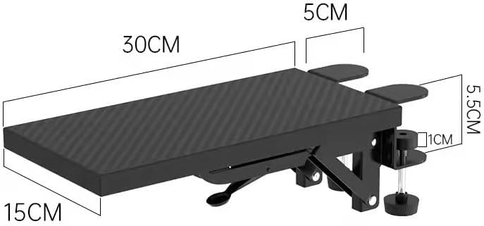 Desk Arm Rest, Comfortable Ergonomic Design Clamp On Computer Rotating Extendable Support Foldable Frame Holder for Desktop Computer Mouse