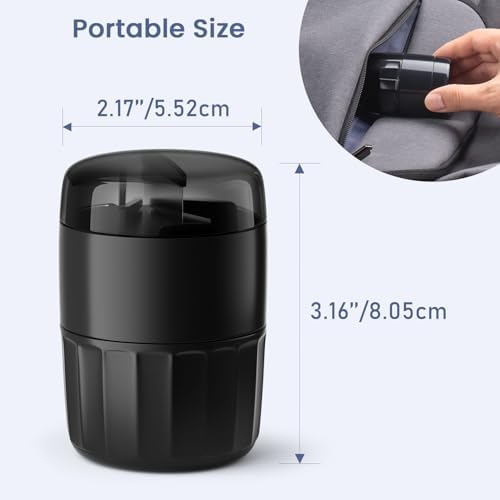 Renmingfed 3-in-1 Pill Crusher Pills Grinder, Pill Crushers Fine Powder with Stainless Steel Grinding Pestle, Pills Grinders for Elderly and Pets with Tablet Cutter and Storage (Brush Included)