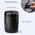 Renmingfed 3-in-1 Pill Crusher Pills Grinder, Pill Crushers Fine Powder with Stainless Steel Grinding Pestle, Pills Grinders for Elderly and Pets with Tablet Cutter and Storage (Brush Included)