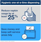 Tork Xpressnap White Dispenser Napkins N4 Advanced Interfold 1-Ply for Hygienic Dispensing 12 Packs of 500 (6000 Total) - (DX900)