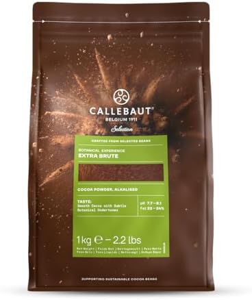 Callebaut Extra Brute Cocoa Powder, 22-24% Fat, 1kg (2.2 lbs)