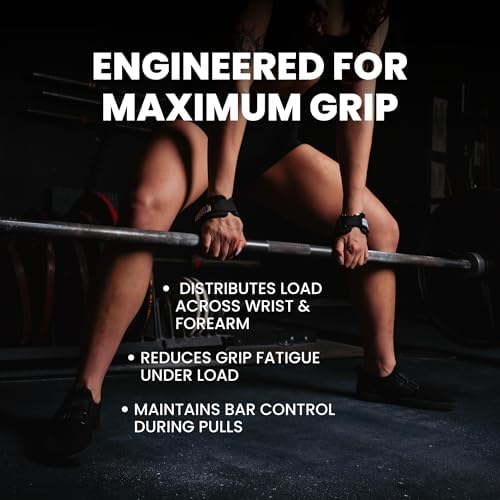 Iron Rebel grips Wrist Wraps figure 8 Lifting Straps (Pair) - Heavy Duty Deadlift Straps for Men & Women - Weightlifting Wrist Straps for Powerlifting, Strongman & Gym - Professional Strength Workout Straps for Max Grip