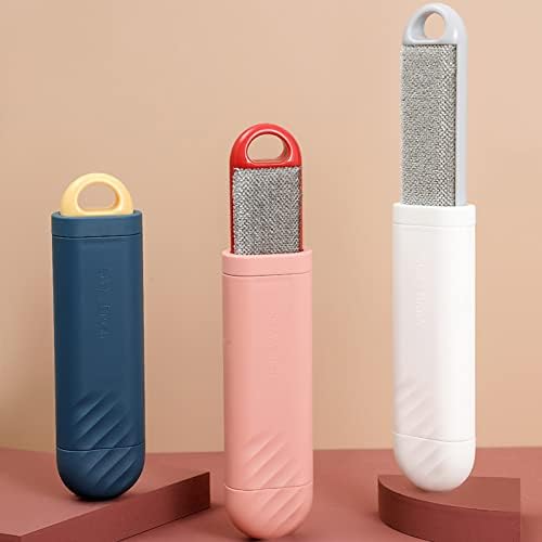 Portable Lint Removers for Clothes, Double-Sided Travel Dust Brush, Pet Hair Removal Magic Velvet Fabric Fluff Suitable CouchClothingBeddingCar Seat (Pink), SH00014