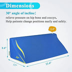 Wedge Pillow for Bed Sores Positioning Elderly Medical Bolsters Incline Foam Body Positioners Wedge Back Support Pillows After Surgery Pregnancy Side Sleeping Prevent Back Pain (23.62 Inch)
