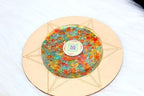 Jet International Mix Onyx Orgone Chakra Balancing Coaster and Positive Energy Generator Flower of Life and with 7 Healing Crystals for Spiritual Balance, Meditation, Reiki Gift