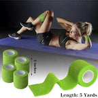8 Pack 2 in x 5 Yards Cohesive Wrap Self Adhesive Bandage Wrap Elastic Self Adherent Bandage Self Stick Vet Tape for Athletic, Wrist, Ankle, Knees, Pets (Grass Green)
