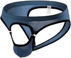 Mens Open Front Jockstrap Low Waist Button Closure Triangle Briefs Underwear Underpanties