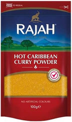 Rajah Hot Caribbean Curry Powder - 100g - Pack of 2
