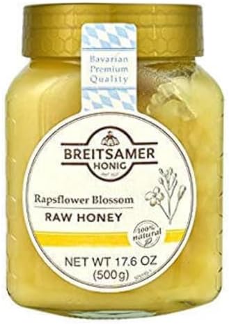 Breitsamer, Creamy Rapsflower Blossom Honey Jar, 17.6 oz