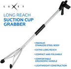 Grabber Tool 32" Suction Cup Grip Heavy Duty Aluminum -2 Pack- Lightweight Foldable Reacher Grabber Pickup Tool, Gripper Grabbers for Elderly Grab it Reaching Tool Trash Picker Grabber Black, By Luxet