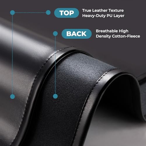 Noverlife 70x32in Massage Table Cover Protector, PU Leather Lash Bed Cover Reusable&Wipeable Esthetician Bed Covers Massage Beds Covers, Replacement Wax Mat for Beauty Salon Spa Tattoo - Black