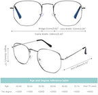 DOOViC 3 Pack Fashion Metal Frame Reading Glasses Blue Light Blocking Spring Hinge Computer Readers for Women Men 1.75 Strength