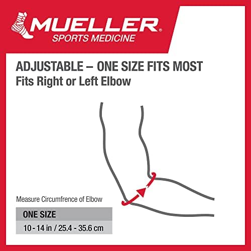 Mueller Tennis Elbow Support, One Size Fits Most (Pack of 1)