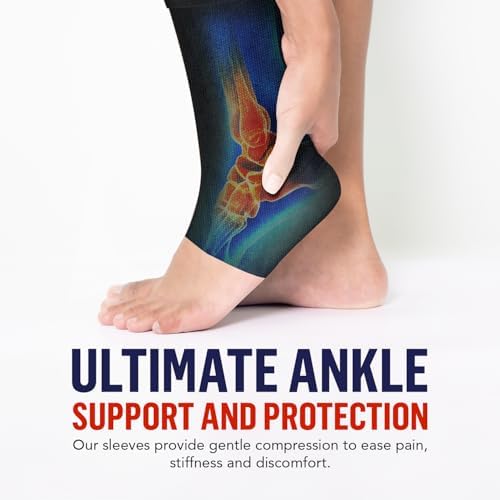 Dr. Arthritis Doctor Developed Plantar Fasciitis Socks/Compression Foot Sleeves, Copper Ankle Brace for Heel Support & Doctor Written Handbook (Black, M)