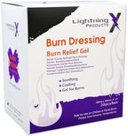 Lightning X Products Cooling Burn Relief Gel, 4x4 Inch Trauma Burn Dressing - Box of 20 Pieces