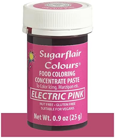 Sugarflair Food Coloring Concentrate Paste, 25 Grams Electric Pink