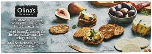 Olina's Bakehouse Fig & Almond Seed Seeded Crisps, 5.3 Ounces (Pack Of 12)