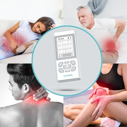 Dual Channel TENS Unit Muscle Stimulator Machine，9 Modes with 20pcs Premium Electrode Pads for Pain Relief