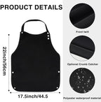 3 Pack Adult Bibs for Elderly Women Men Clothing Protector with Crumb Catcher Reusable Waterproof Adjustable