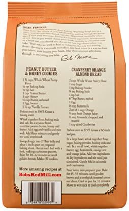 Bob's Red Mill Organic Pastry Flour Whole Wheat 5 lb, 80 Ounce