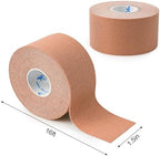 5 Rolls Kinesiology Tape 1.5inch x 16.4feet Waterproof Breathable Athletic Tape 5 Colors Uncut Kinetic Tape, Cotton Elastic Muscle Tape for Knee Wrists Ankle Sports（Skin Color)