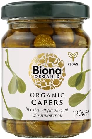 BIONA Organic Capers In Olive Oil, 120 GR
