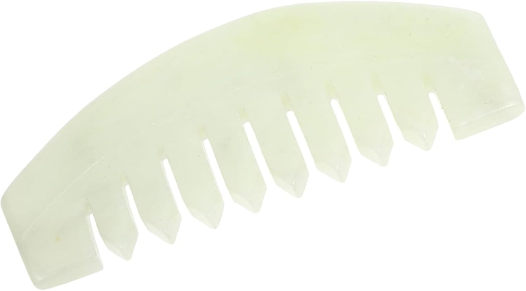 Beaupretty Jade Massage Comb Static Scalp Massager for Head Care Lightweight Gua Scraping Tool to Blood Flow Hair Health and Relaxation Parent Gift