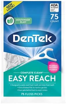 DenTek Complete Clean, Variety Pack, Fresh Mint Angles Floss Picks (75ct), & Interdental Cleansers (32ct) (2 of Each)