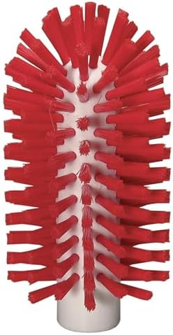Vikan 5380-77-4 Stiff Tube Brush, Polyester, 3-3/32" x 6" OAL, Red